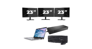 Dell Latitude 7310 - Intel Core i5-10e Generatie - 13 inch - 16GB RAM - 256GB SSD - Windows 11 Home + 3x 23 inch Monitor