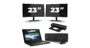 Dell Latitude 7390 - Intel Core i5-8e Generatie - 13 inch - 8GB RAM - 256GB SSD - Windows 11 + 2x 23 inch Monitor