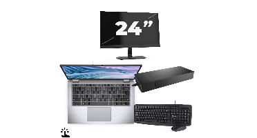 Dell Latitude 7410 - Intel Core i5-10e Generatie - 14 inch - Touch - 16GB RAM - 256GB SSD - Windows 11 Home + 1x 24 inch Monitor
