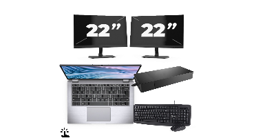 Dell Latitude 7410 - Intel Core i5-10e Generatie - 14 inch - Touch - 16GB RAM - 256GB SSD - Windows 11 Home + 2x 22 inch Monitor