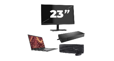 Dell Latitude 7430 - Intel Core i5-12e Generatie - 14 inch - 16GB RAM - 256GB SSD - Windows 11 Home + 1x 23 inch Monitor