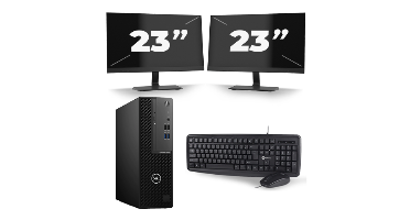 Dell OptiPlex 3080 Micro USFF - Intel Core i7-10e Generatie - 8GB RAM - 256GB SSD - Windows 11 + 2x 23 inch Monitor