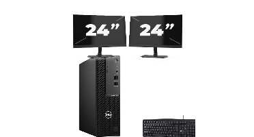 Dell OptiPlex 3080 SFF - Intel Core i7-10e Generatie - 8GB RAM - 256GB SSD - Windows 11 + 2x 24 inch Monitor