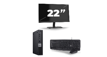 Dell Optiplex 7070 Micro USFF - Intel Core i5-9e Generatie - 8GB RAM - 256GB SSD - Windows 11 + 1x 22 inch Monitor