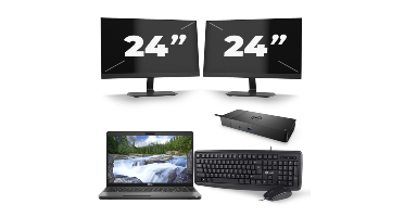 Dell Precision 3541 - Intel Core i7-9e Generatie - 15 inch - 8GB RAM - 256GB SSD - Windows 11 + 2x 24 inch Monitor