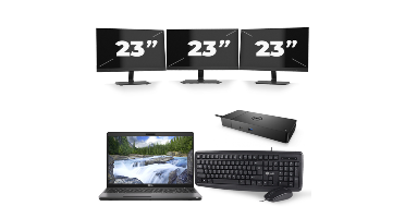 Dell Precision 3541 - Intel Core i7-9e Generatie - 15 inch - 8GB RAM - 256GB SSD - Windows 11 + 3x 23 inch Monitor