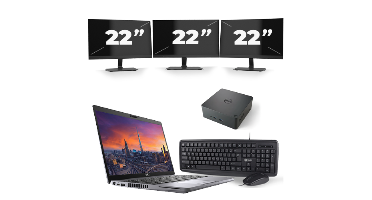 Dell Precision 3550 - Intel Core i7-10e Generatie - 15 inch - 8GB RAM - 256GB SSD - Windows 11 + 3x 22 inch Monitor