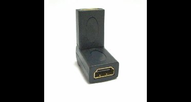 HDMI Female to Female Right Angle 90-180 Degree Adapter,Gilded