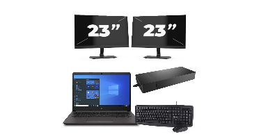 HP 240 G8 - Intel Core i3-10e Generatie - 14 inch - 8GB RAM - 256GB SSD - Windows 11 Home + 2x 23 inch Monitor