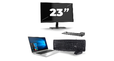 HP EliteBook 850 G7 - Intel Core i5-10e Generatie - 15 inch - 8GB RAM - 256GB SSD - Windows 11 + 1x 23 inch Monitor