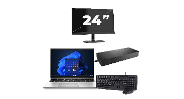 HP EliteBook 860 G9 - Intel Core i5-12e Generatie - 16 inch - 8GB RAM - 256GB SSD - Windows 11 Home + 1x 24 inch Monitor