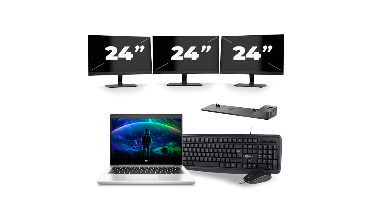 HP ProBook 430 G6 - Intel Core i5-8e Generatie - 13 inch - 8GB RAM - 256GB SSD - Windows 11 + 3x 24 inch Monitor