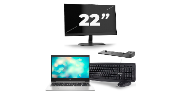 HP ProBook 440 G7 - Intel Core i5-10e Generatie - 14 inch - 8GB RAM - 256GB SSD - Windows 11 + 1x 22 inch Monitor