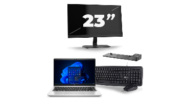 HP ProBook 640 G8 - Intel Core i5-11e Generatie - 14 inch - 8GB RAM - 256GB SSD - Windows 11 + 1x 23 inch Monitor