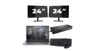 HP ZBook Firefly 15 G7 - Intel Core i7-10e Generatie - 15 inch - 8GB RAM - 256GB SSD - Windows 11 + 2x 24 inch Monitor