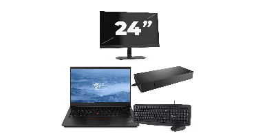 Lenovo ThinkPad E14 - Intel Core i3-10e Generatie - 14 inch - 8GB RAM - 256GB SSD - Windows 11 + 1x 24 inch Monitor