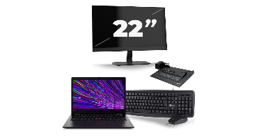 Lenovo ThinkPad L13 - Intel Core i3-10e Generatie - 13 inch - 8GB RAM - 256GB SSD - Windows 11 Home + 1x 22 inch Monitor