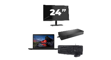 Lenovo ThinkPad T495 - AMD Ryzen 5 PRO 3500U - 14 inch - 16GB RAM - 256GB SSD - Windows 11 Home + 1x 24 inch Monitor