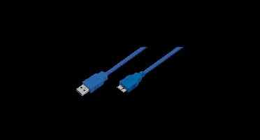 USB 3.0 A Male to Micro USB B Male, blue, 3M, CU0050