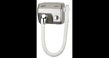 Mediclinics Mediclinics haardroger met slang en drukknop SC0088HTCS - RVS look