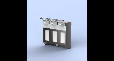 Mediqo-line MediQo-line trio zeepdispenser 500ml + afsluitplaten MQTV05E - RVS