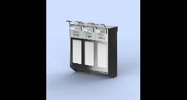 Mediqo-line MediQo-line trio zeepdispenser 1000ml + afsluitplaten MQTV10E - RVS