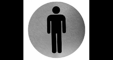 Mediclinics Mediclinics pictogram man zelfklevend rond PS0003CS - RVS