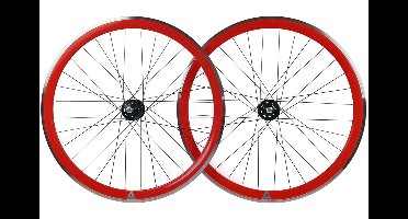 M-Wave Fixed Gear Wielset - Rood CNC