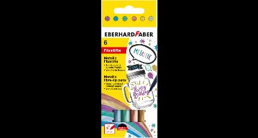 6 Metallic viltstiften Eberhard Faber 551006