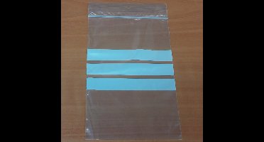 100 Gripzakjes 120 x 180 mm met schrijfvlak 50 micron