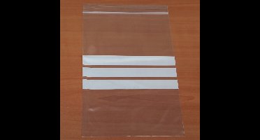 100 Gripzakjes 160 x 230 mm met schrijfvlak 50 micron