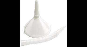 Complete trechter met tuit Perel wit 21 cm diameter