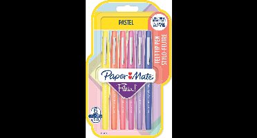 6 Fineliners Paper Mate Flair Pastel
