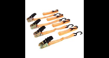 Spanband met opspanratel 4 stuks Perel ARAT2554 500 kg