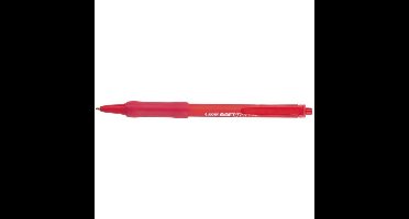 12x Bic Soft Feel balpen rood medium