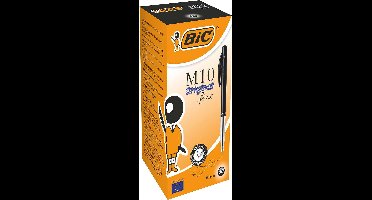50x Bic M10 balpen zwart fijn