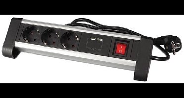 3-Voudige stekkerdoos met USB Perel EBP03DSUN1-G