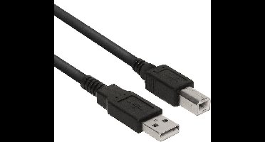 USB 2.0 printerkabel 3 meter USB A-B zwart