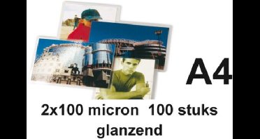 GBC A4 lamineerhoezen glanzend 2x100 micron 100 stuks