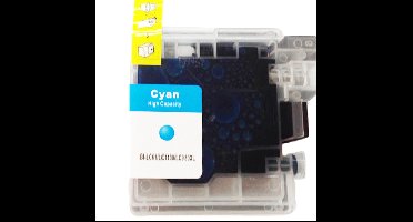 Huismerk Brother LC-1100C / LC-980C cartridge cyaan