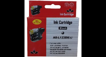 Huismerk Brother LC-123BK cartridge zwart