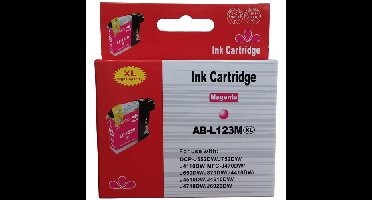Huismerk Brother LC-123M cartridge magenta