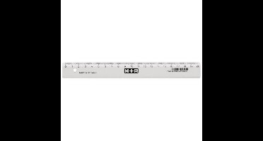 M+R liniaal 20 cm transparant