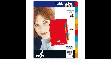 Tabbladen 23-gaats 10-delig assorti karton Kangaro