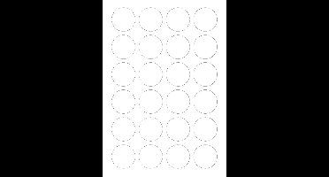 A4 etiketten 40 mm rond wit 100 vel huismerk