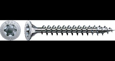 200 Spax schroeven 4,5x45mm voldraad verzonken kop T20