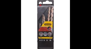 Stanley steen- en betonborenset 4,5,6,8,10mm