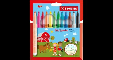 Stabilo Trio Jumbo viltstiften 12 kleuren