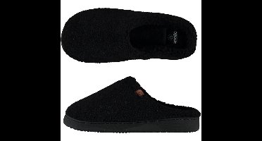 Instapper slippers/pantoffels Teddy wol - zwart - maat 41-42 - Volwassenen