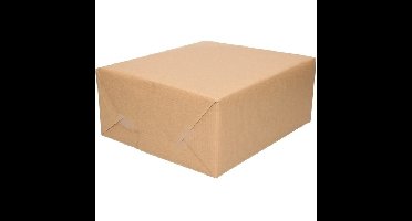 2x Verjaardag kadopapier bruin 500 x 70 cm kraftpapier